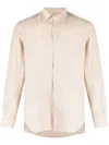 Mc2 Saint Barth Light Beige Linen Long-sleeve Shirt In Neutral