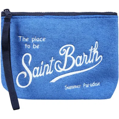 Mc2 Saint Barth Light Blue Cluch Bag For Kids With Logo