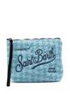 MC2 SAINT BARTH LIGHT BLUE CLUTCH WITH LOGO