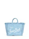 Mc2 Saint Barth Light Blue Mini Vanity Handbag With Shoulder Strap In Blue