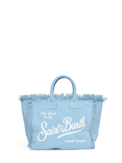 Mc2 Saint Barth Light Blue Colette Handbag With Shoulder Strap