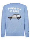 Mc2 Saint Barth Light Blue Heron Embroidered Sweater In Multi