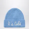 Mc2 Saint Barth Light Blue It's Cold Beanie In Blue