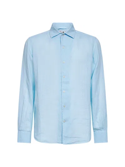 Mc2 Saint Barth Raphael Long-sleeve Polo Shirt In Blue