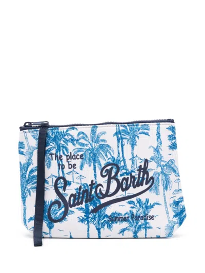 Mc2 Saint Barth Light Blue Logo Clutch