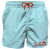 Mc2 Saint Barth Light-blue Man Swim Shorts With Pocket In Blue