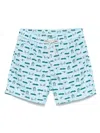 Mc2 Saint Barth Light Blue Printed 'lighting Micro' Swimsuit