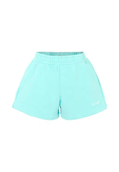 Mc2 Saint Barth Kids' Light Blue Shorts For Girl With White Logo