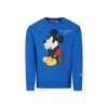 Mc2 Saint Barth Light Blue Sweatshirt For Boy With Mickey Mouse In Blue