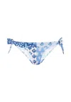 Mc2 Saint Barth Floral-print Bikini Briefs In Blue