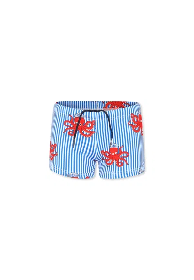 MC2 SAINT BARTH LIGHT BLUE SWIM SHORT FOR BOY WITH OCTOPUS