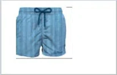 Mc2 Saint Barth Kids' Light Blue Swim Shorts For Boy With Logo