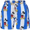 MC2 SAINT BARTH LIGHT BLUE SWIM SHORTS FOR BOY WITH MICKEY MOUSE PRINT AND LOGO