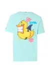 Mc2 Saint Barth Light Blue T-shirt For Boy With Logo In Blue