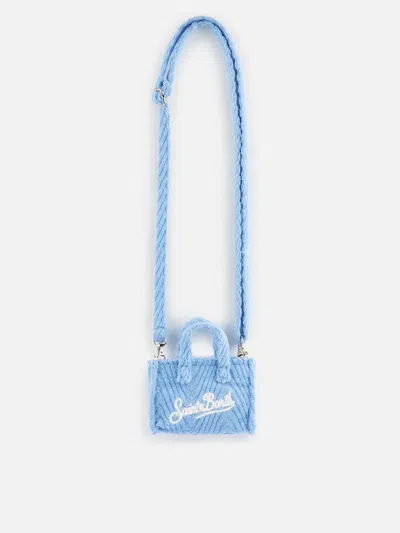 Mc2 Saint Barth Light Blue Terry Embossed Key Holder In Sky