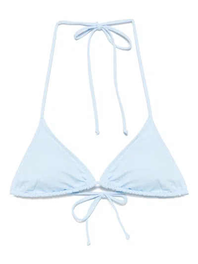 Mc2 Saint Barth Light Blue Triangle-cup Bikini Top