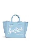 Mc2 Saint Barth Light Blue Mini Vanity Handbag With Shoulder Strap In Blue