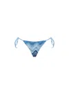 Mc2 Saint Barth Light Blue Wave Rachel Knit Marielle Classic Bikini Bottom In Multi