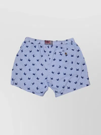 Mc2 Saint Barth Light Comfort Crab Pattern Swim Trunks In Multi