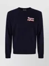 Mc2 Saint Barth Light Embry Crew Neck Pullover In Black