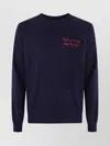 Mc2 Saint Barth Light Embry Crew Neck Sweater In Blue