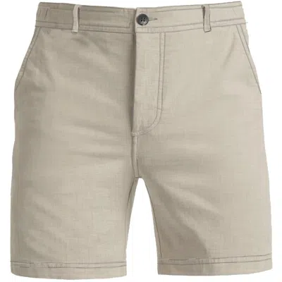 Mc2 Saint Barth Light Grey Linen Ischia Jr Shorts In Neutral