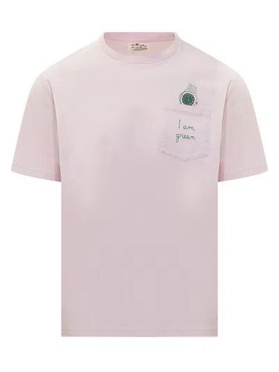 Mc2 Saint Barth Light Pink Graphic T-shirt In Neutral