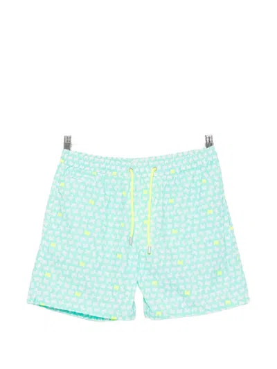 Mc2 Saint Barth Lighting Crab-print Swim Shorts In Black