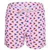 Mc2 Saint Barth Lighting Micro Basset Dog Surfing Pink Mens Swimshorts In Pink