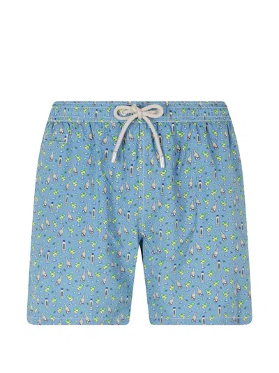 Mc2 Saint Barth Lighting Micro Cocktail-print Swim Shorts In Multi