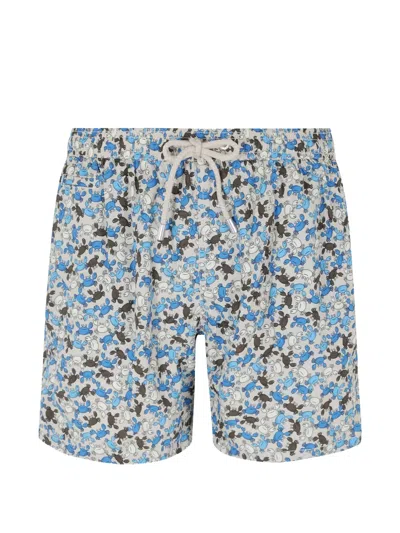 Mc2 Saint Barth Lighting Micro Crab-print Swim Shorts In Multi