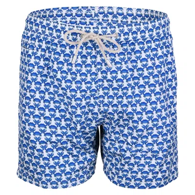 Mc2 Saint Barth Lighting Micro Crabs Beach Blue Mens Swimshorts