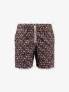 Mc2 Saint Barth Lighting Micro Fantasy Recycled Polyester Swim Trunks In Brown