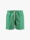 Mc2 Saint Barth Lighting Micro Fantasy Recycled Polyester Swim Trunks In Green