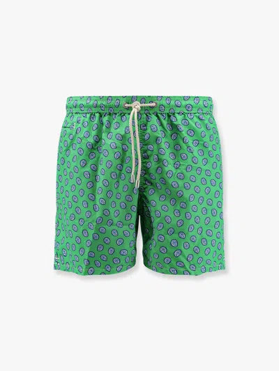 Mc2 Saint Barth Lighting Micro Fantasy Recycled Polyester Swim Trunks In Green