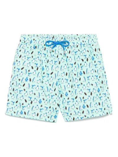Mc2 Saint Barth Lighting Micro Fantasy Swim Shorts In Blue