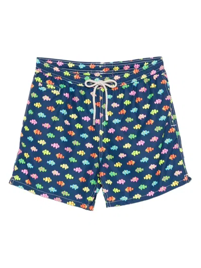 Mc2 Saint Barth Lighting Micro Fantasy Swim Shorts In Blue