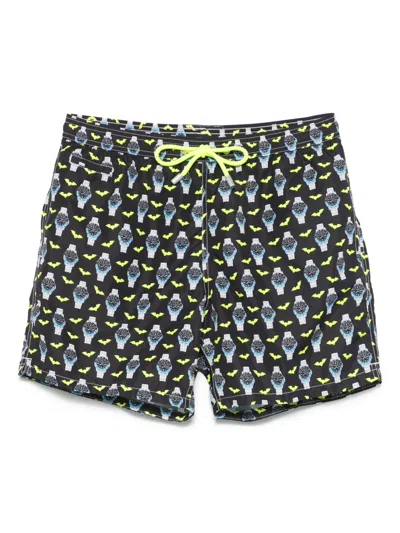 Mc2 Saint Barth Lighting Micro Fantasy Swim Shorts In Black