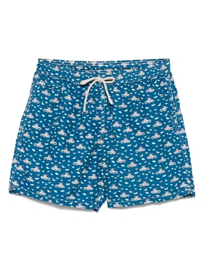 Mc2 Saint Barth Lighting Micro Fantasy Swim Shorts In Blue