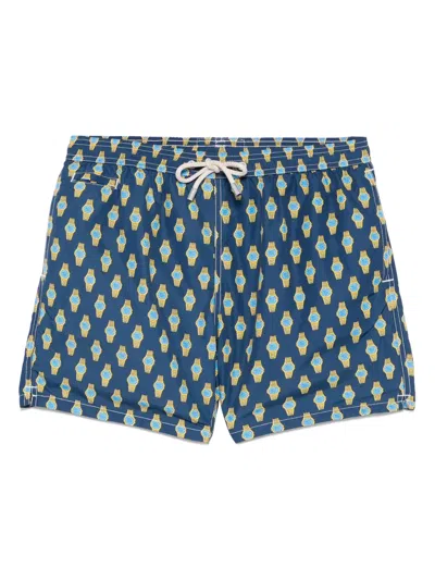 Mc2 Saint Barth Lighting Micro Fantasy Swim Shorts In Blue