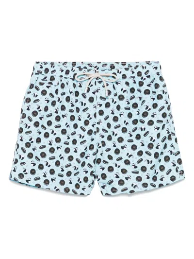 Mc2 Saint Barth Lighting Micro Fantasy Swim Shorts In Blue