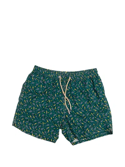 Mc2 Saint Barth Lighting Micro Fantasy Swim Shorts In Green