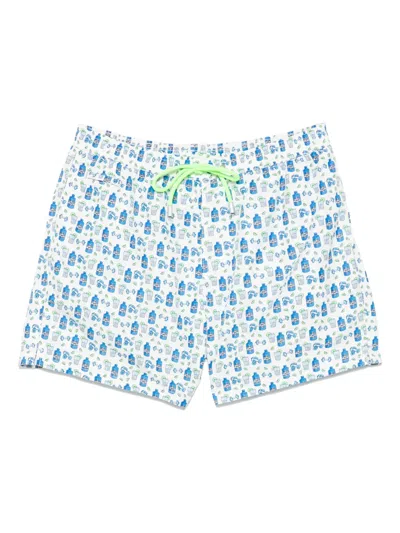 Mc2 Saint Barth Lighting Micro Fantasy Swim Shorts In White