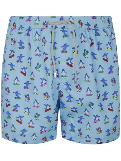 Mc2 Saint Barth Lighting Micro Fantasy Ultralight Swim Short Clothing In Blue