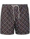 Mc2 Saint Barth Lighting Micro Fantasy Ultralight Swim Short Clothing In Brown
