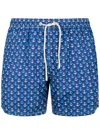 Mc2 Saint Barth Man Lightweight Fabric Swim-shorts Lighting Micro Fantasy With Anchor Print