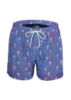Mc2 Saint Barth Lighting Micro Gnam Ketchup Blue/red Mens Swimshorts In Blue