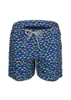 Mc2 Saint Barth Lighting Micro Shark Trouble Multi Blue Mens Swimshorts In Multi