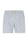 Mc2 Saint Barth Lighting Micro Shell-print Swim Shorts In Gray