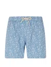 Mc2 Saint Barth Lighting Micro Toile-print Swim Shorts In Blue